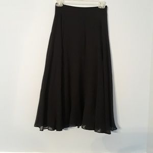 Tadashi Black Size 14 Silk Sheer Lined Skirt